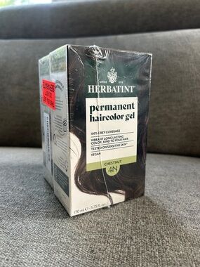 Herbatint Permanent Haircolor Gel - Chestnut 4N 2 pack